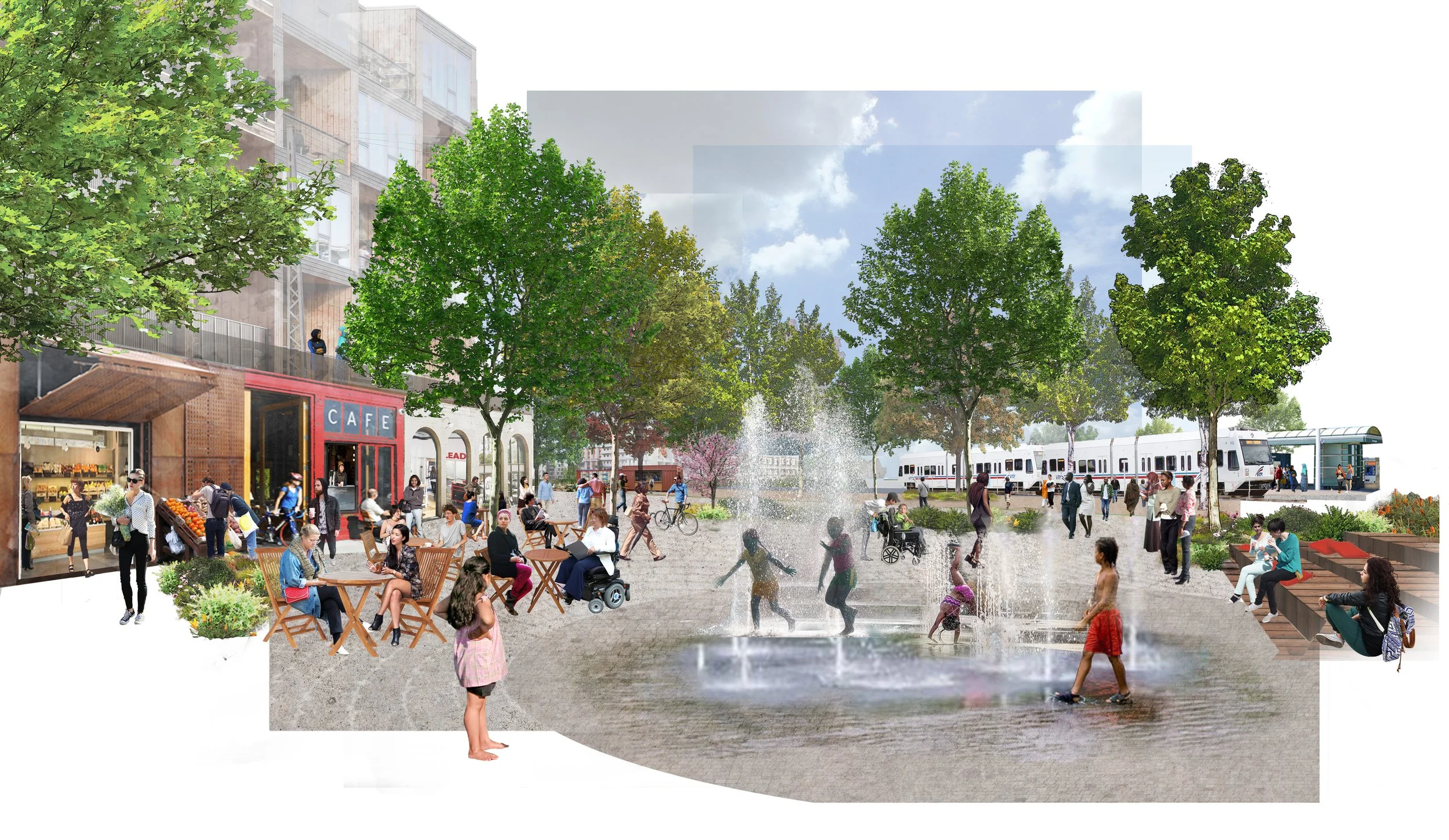 View of transit plaza by CMG