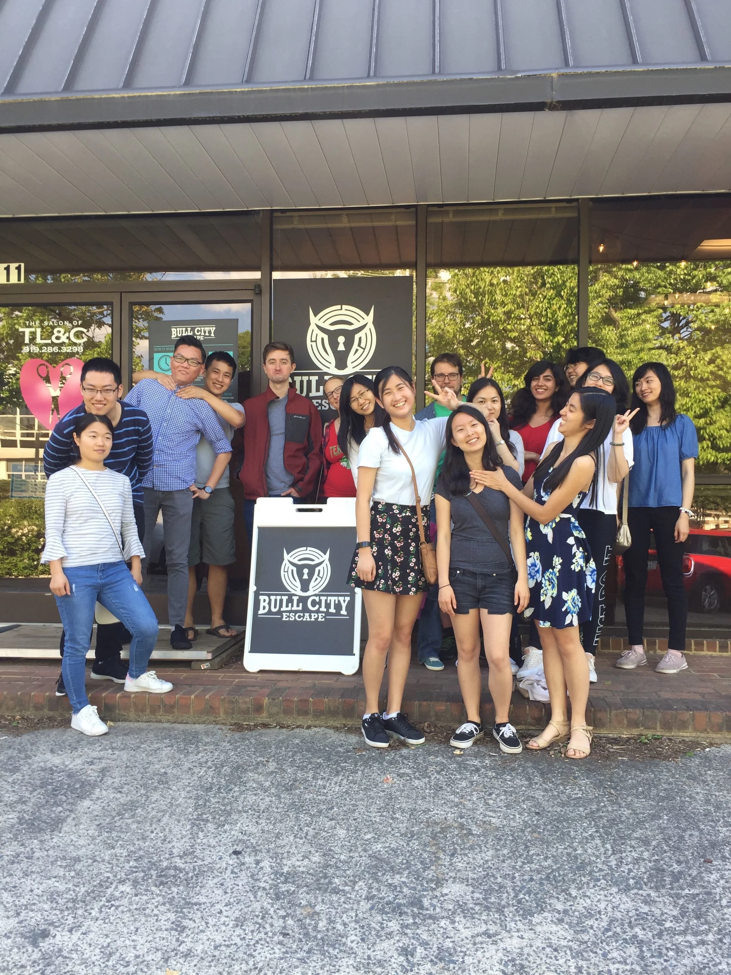 Escape room for Youlim, Adam, and Xiao's goodbye party
