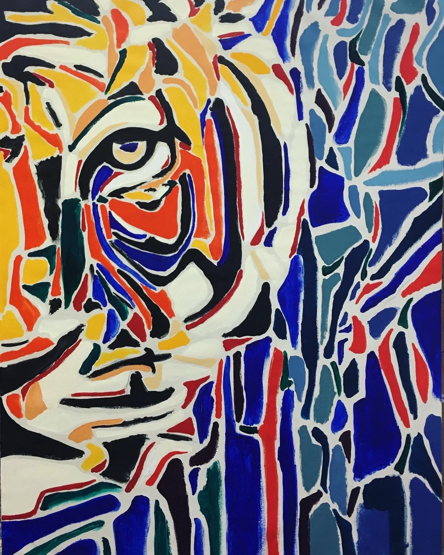 "eye of the tiger" acrylic on canvas 40x55 inches