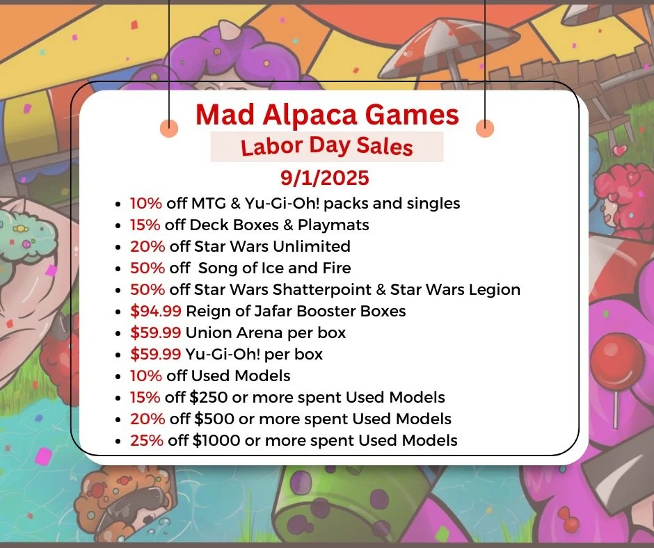 Hey Alpacas! Labor Day Sale!