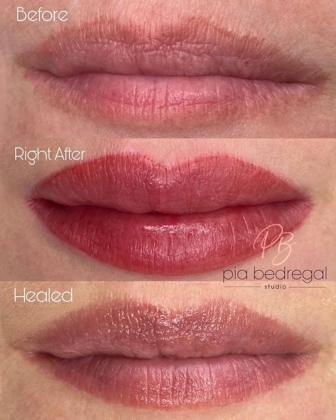 Lip Tattoo Healed Result