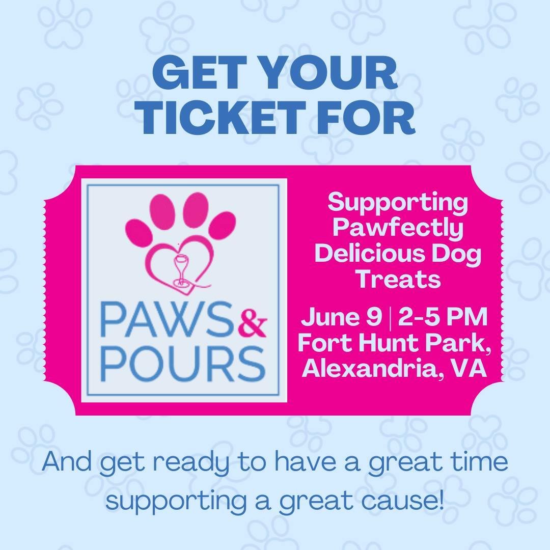 Paws &amp; Pours tickets are still available!🎟️🐾🍷🍺

Get your ticket for our premier fundraising event on June 9 at Fort Hunt Park in Alexandria, VA!

Your ticket includes:
&bull; 2 drink tickets eligible for wine provided by The Wine Institute or