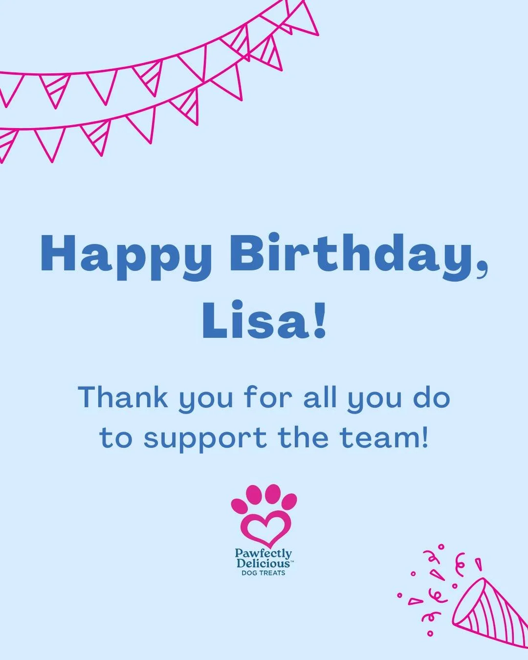 Wishing a very happy birthday to our amazing volunteer, Lisa! 🎉

Our volunteers truly mean the world to our organization. They show up consistently to help with baking treats, tabling at vendor events, planning events, and so much more behind-the-sc