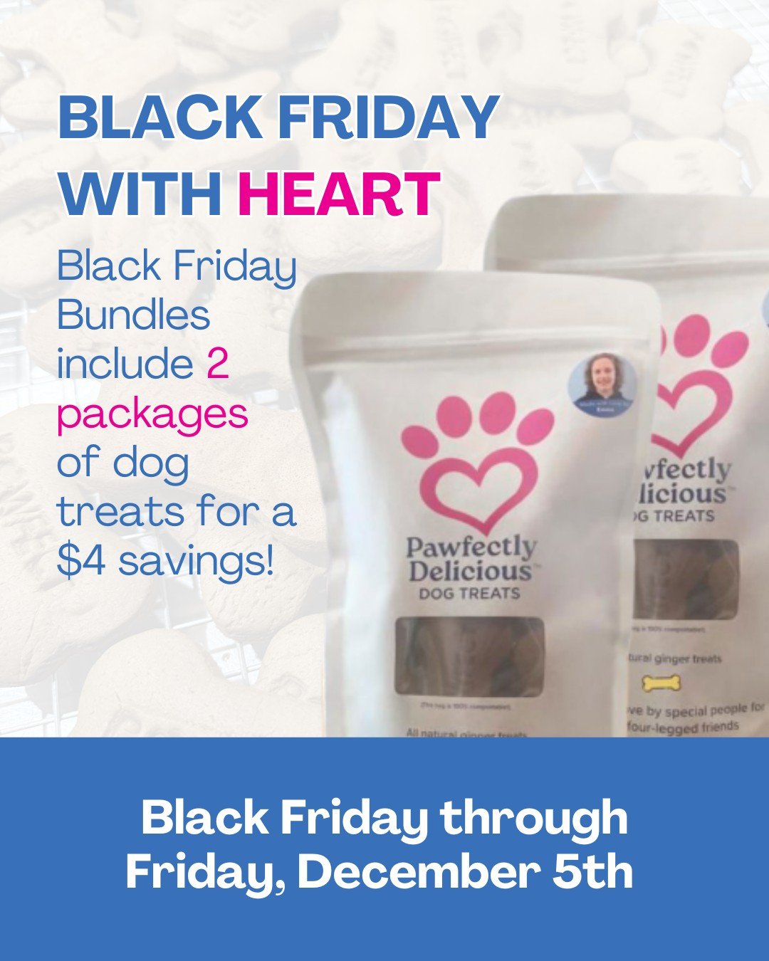 🐾 This Black Friday, treat your pup while supporting a great cause!

Our Black Friday Bundles are the perfect way to spoil your dog, stock up for holiday visitors, or grab a gift for your dog-loving friends. 🐶

Bundle &amp; Save:
2️⃣ 4oz bags for $