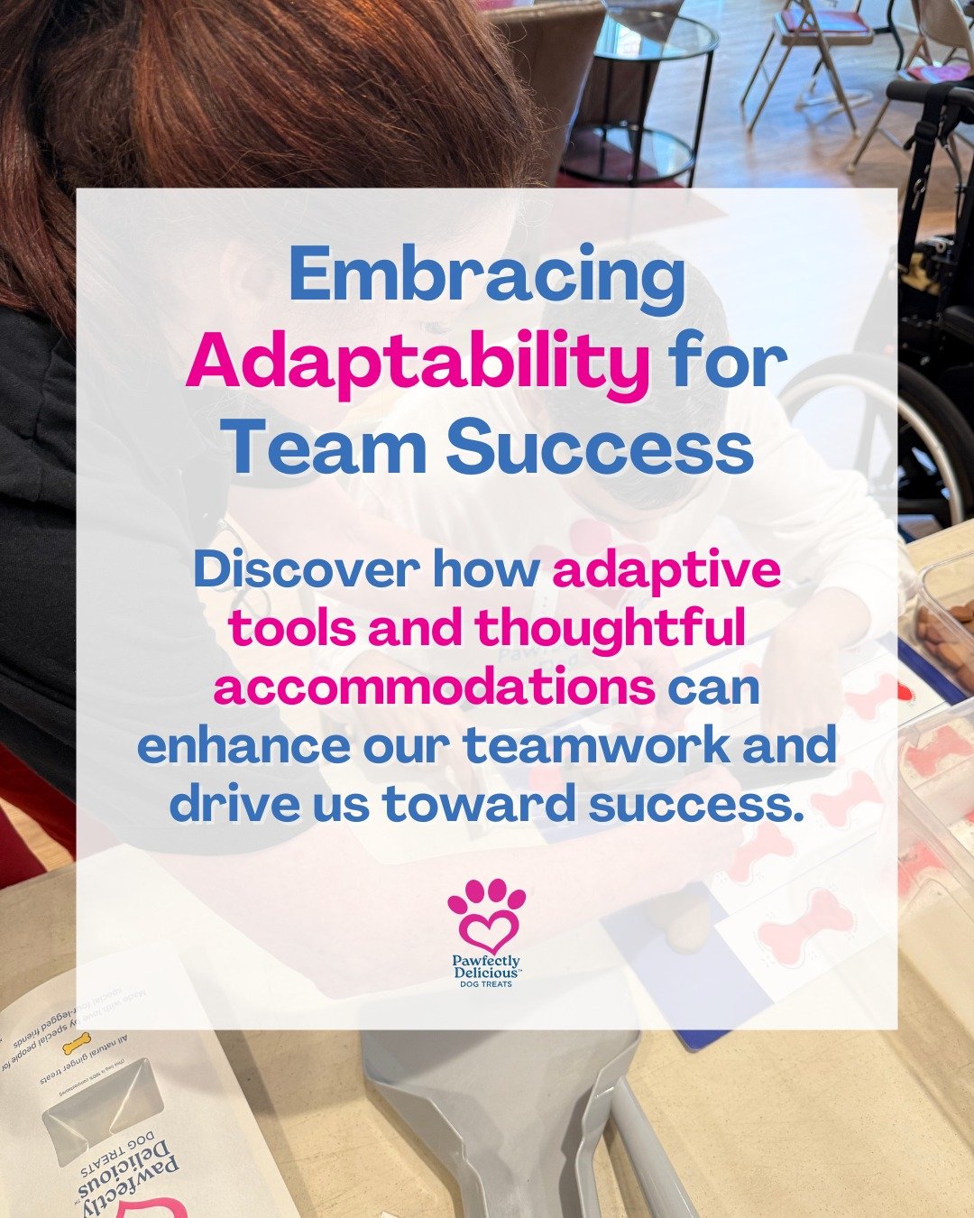It&rsquo;s amazing what a few simple tools can do to help our team members succeed!

At Pawfectly Delicious Dog Treats, we use adaptive tools like scoops and counting mats to help our team work accurately and independently.

These adjustments are sim