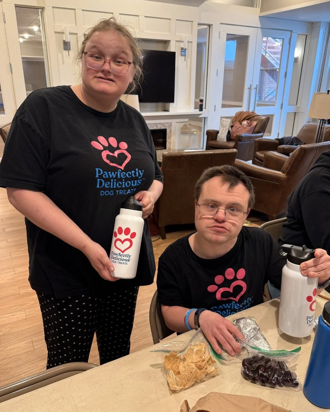 Happy Valentine's Day, everyone! 🩷

This week after treat baking our team played Valentine's bingo! Daniel and Lizzy were the Bingo champions and new owners of Pawfectly Delicious water bottles &mdash; to support Coach Cierra's challenge of the team
