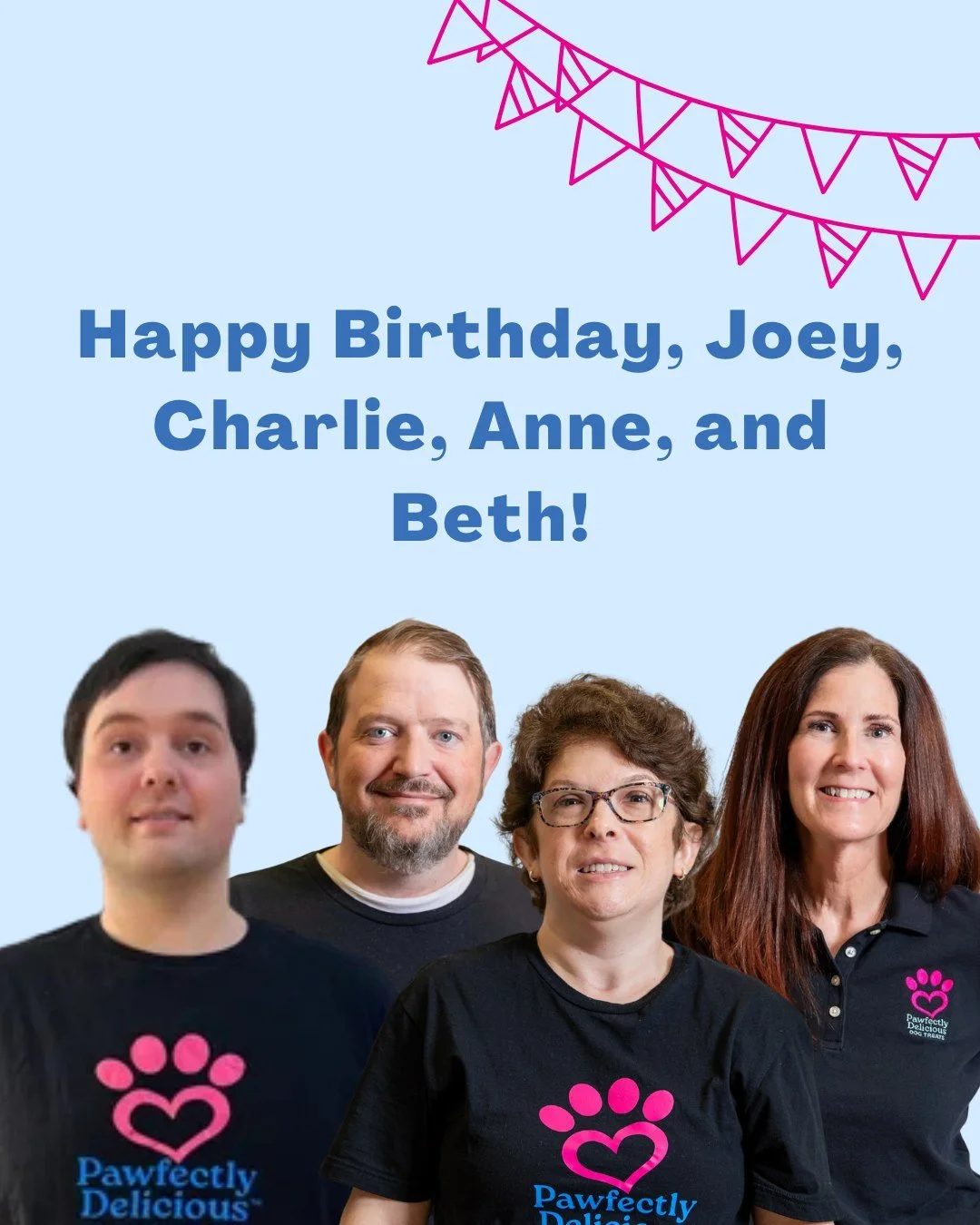 Happy birthday to all of our team members who are celebrating in June! 🎈

✨ Anne is our amazing Co-Founder and Executive Director who has worked tirelessly since our founding to reach more dogs with our ginger dog treats while staying true to our mi