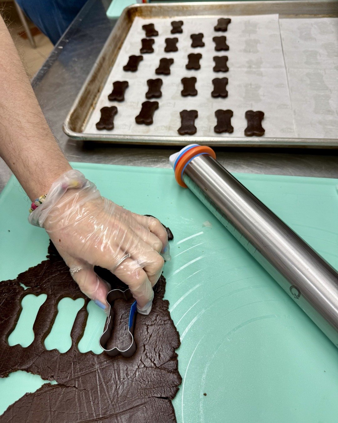 Adaptations don&rsquo;t need to be complicated.

Do you see that blue tape on the cookie cutter? That simple addition helps one of our employees be able to tell which side of the cookie cutter is sharper and needs to be used to cut the dough.

This e