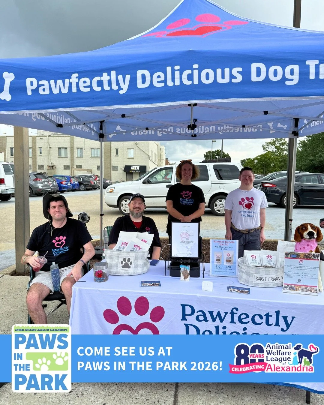 We're so excited to be a vendor again at this year's annual Paws in the Park event next month! 🐾

Come join us in supporting the Animal Welfare League of Alexandria at Oronoco Bay Park in Old Town Alexandria.
📆Sunday, October 11, 2026
🕛11 AM - 4 P