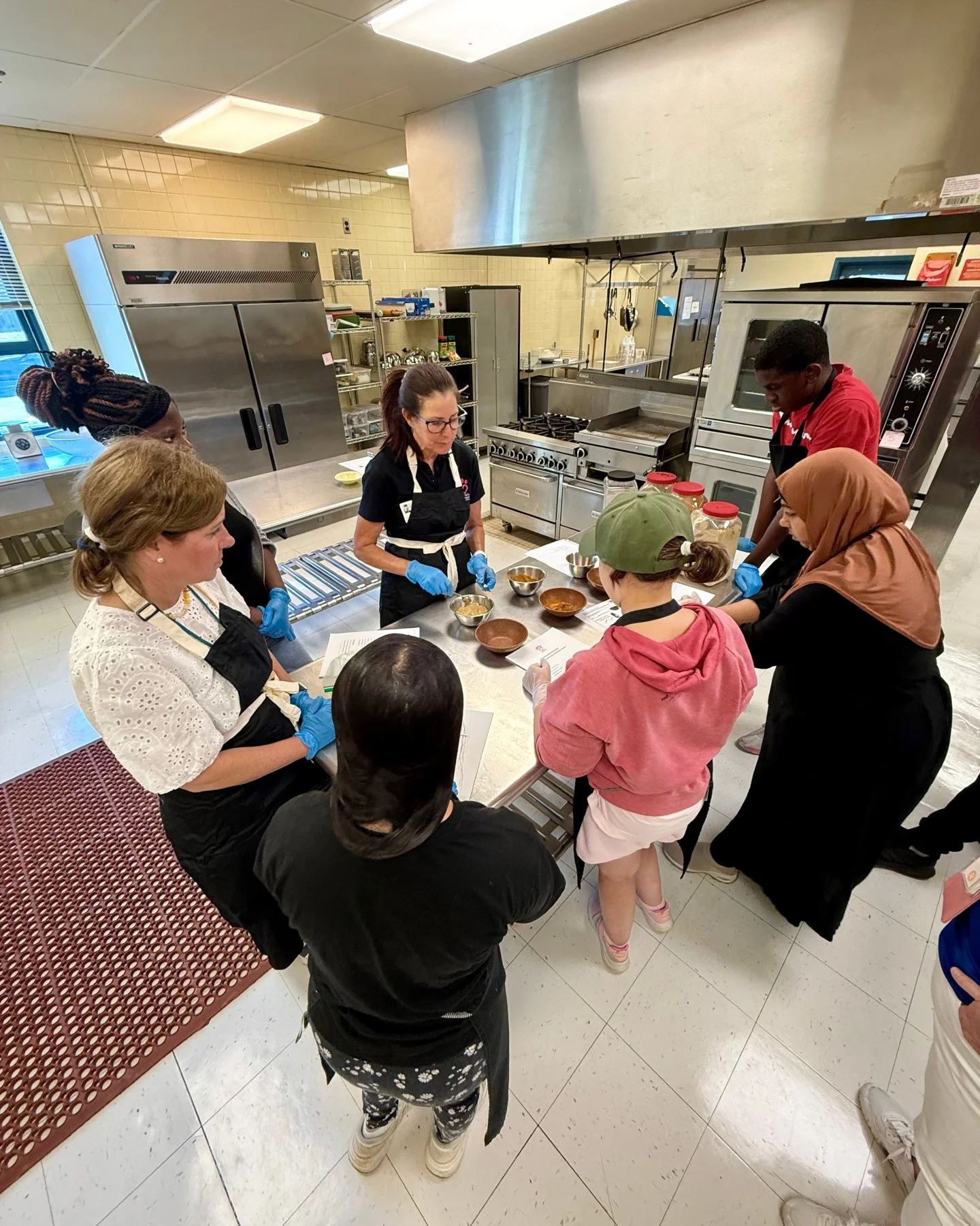 Anne and Darcy recently visited @pulleycareercenter for the annual meet and greet with the new class of Culinary Arts students who will be helping to make our signature ginger dog treat dough this year! They walked the Pulley Team through the dough m