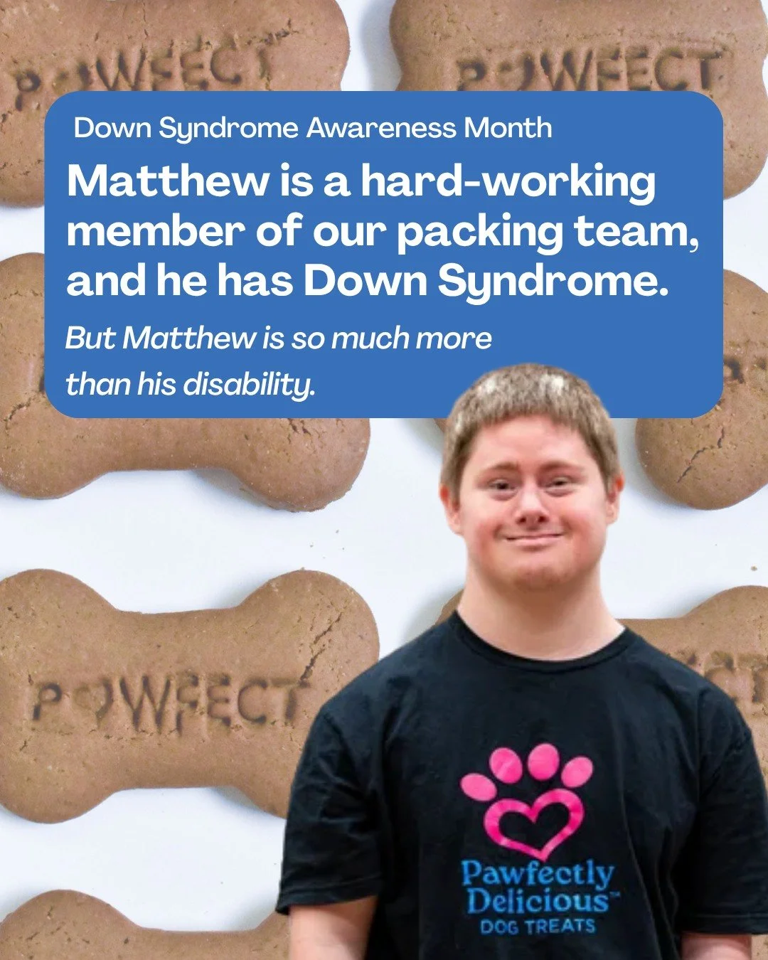 October is Down Syndrome Awareness Month 💙💛

Matthew is an amazing hard-working member of our team, and he has Down Syndrome. 

But there is so much more to Matthew than his disability. 

We asked Matthew what some of his favorite things were, and 