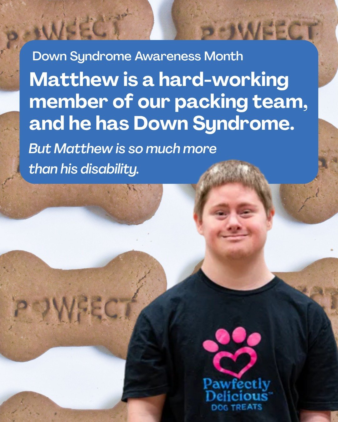 October is Down Syndrome Awareness Month 💙💛

Matthew is an amazing hard-working member of our team, and he has Down Syndrome. 

But there is so much more to Matthew than his disability. 

We asked Matthew what some of his favorite things were, and 