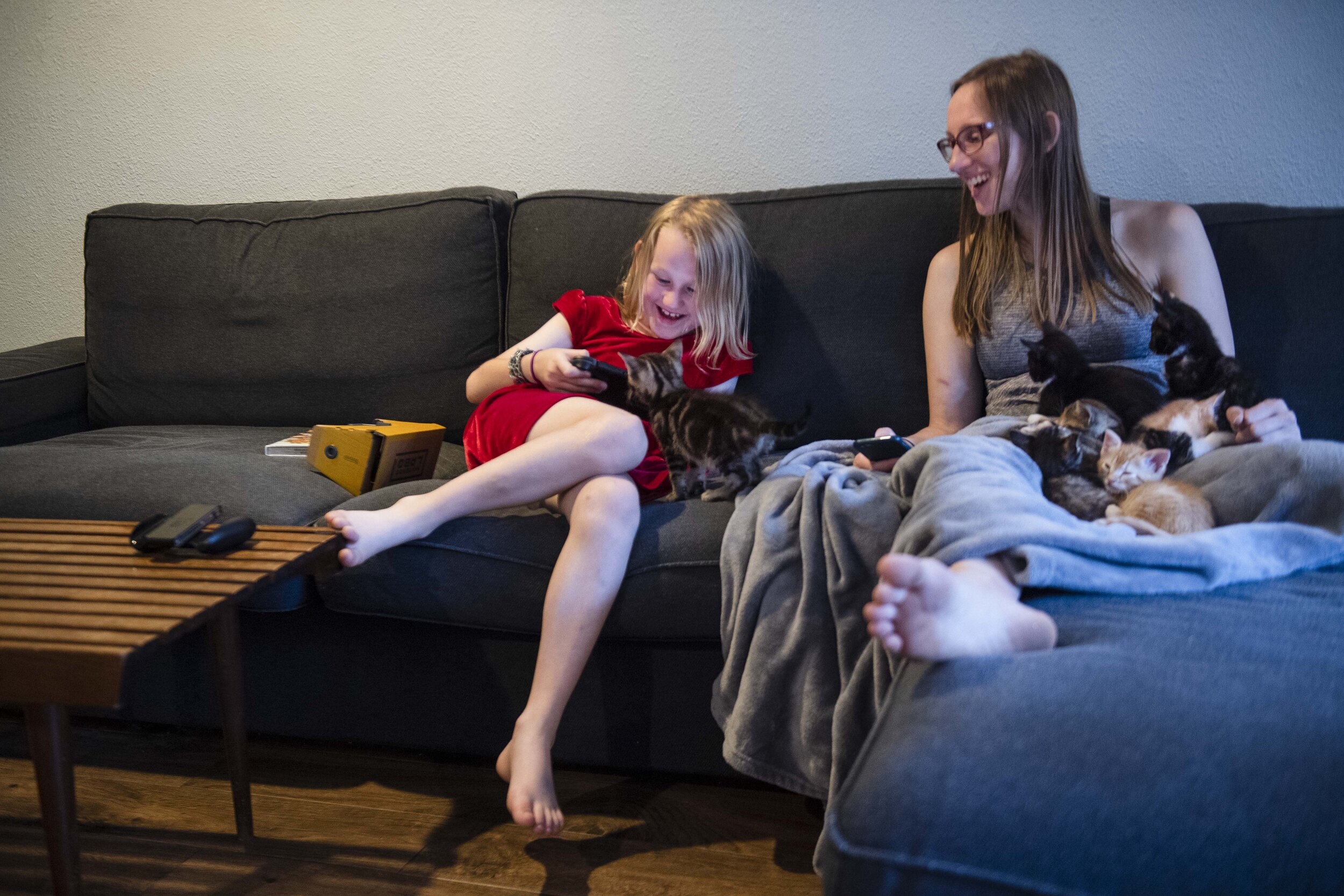  Keegan, a gender creative child, 9, says he "feels more like himself," when he is wearing a dress.  Keegan, plays video games with his mother Megan, 33, at their home in Austin, Texas, U.S., May 17, 2019.    Though Keegan has only performed in drag 