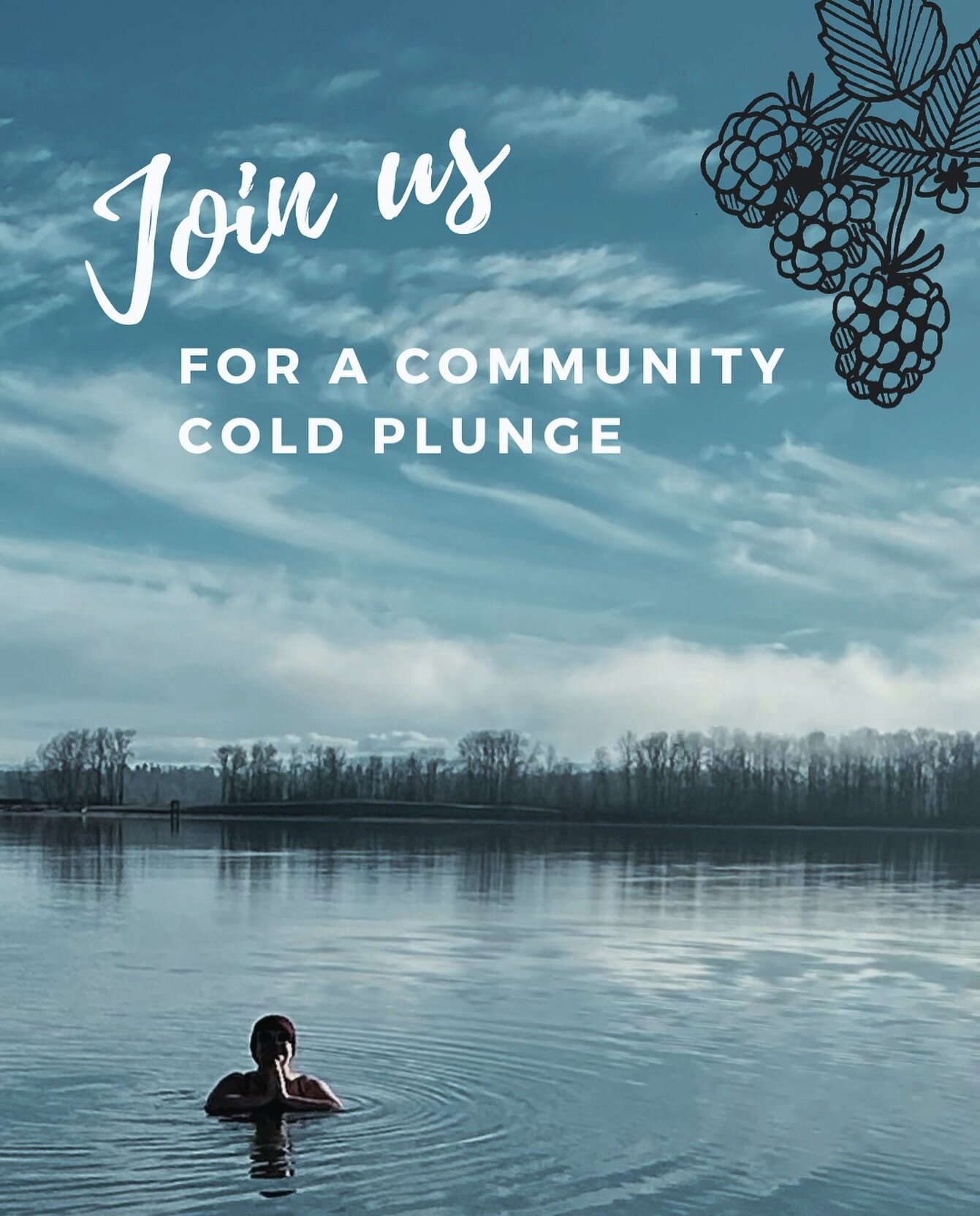 💧Tomorrow&rsquo;s the day! 💦Come join us at 10:00 AM for CHURCH: a Sauvie community cold plunge and warm shrub tea! Meet at Willow Bar Beach here on the Island! Can&rsquo;t wait to get in the cold water with you friends! 
&bull;
RSVP via the link i