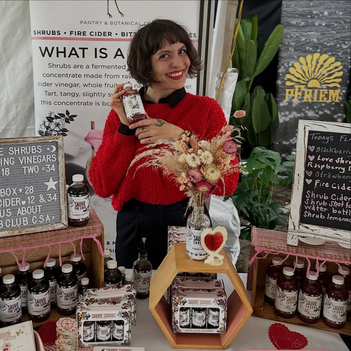 Happy L❤️VE day from one of our favorite Sauvie Shrubs Valentines, the lovely Chai. Come see us and love on yourself by getting your sweat on today and tomorrow at the @sauna.festivaali!