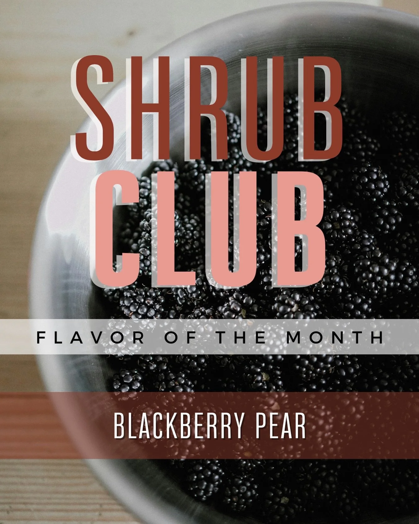 🍐FUN SHRUB CLUB ANNOUNCEMENT! 🍐

We did something a little different this month for Shrub Club&hellip; because some folks might like their shrub a little SWEETER. So we made two versions of the same Blackberry Pear shrub: one that&rsquo;s our usual