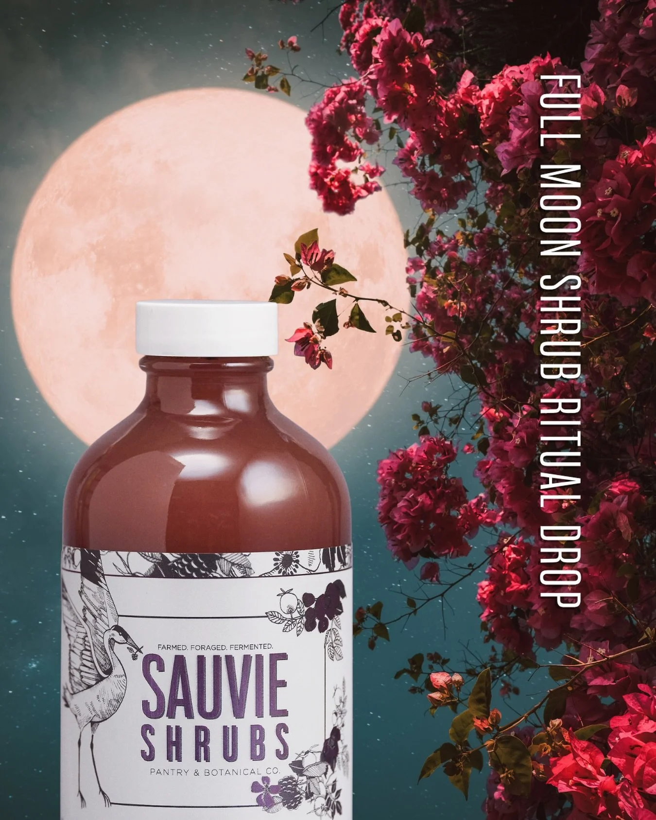 🌕 Full Moon Ritual &amp; Limited &ldquo;Moon-Charged&rdquo; Shrub Release🌕

In honor of tonight&rsquo;s pink full flower moon in Libra, we&rsquo;re releasing a very limited magical 🌕MOON-CHARGED SHRUB🌕 

Made and steeped under the last eclipse bl