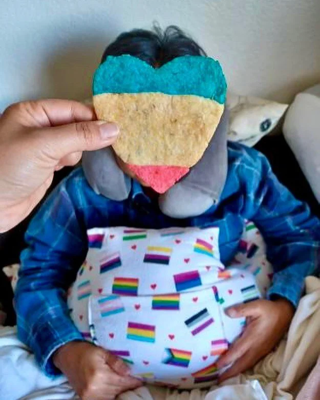 Happy Valentine&rsquo;s Gay! 
Lemon Rosemary Trans Flag Heart Shortbread ordered by @rheejoiceandrheesist for their partner after their affirming surgery!

We love queer love and caring for our community 💕🌈💖🤍💙🖤🤎❤️🧡💛💚💙💜

#queer #trans #que