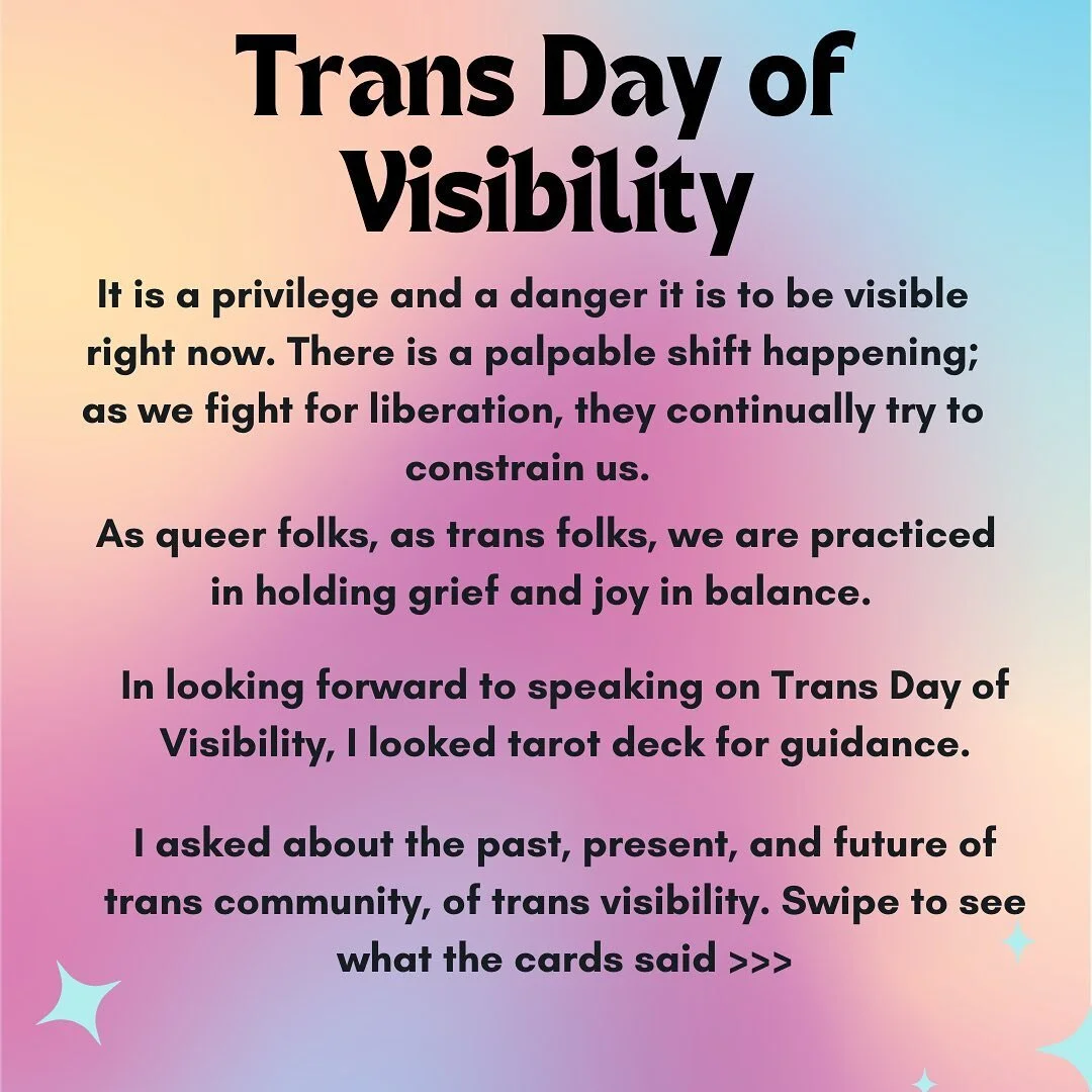 I was able to speak at Trans Dav of Visibility with @rainbowyouthprogram @rainbowcenter and wanted to share my thoughts. My 3-minute speech couldn&rsquo;t encompass everything and I took a generous portion of the language and interpretation of my rea