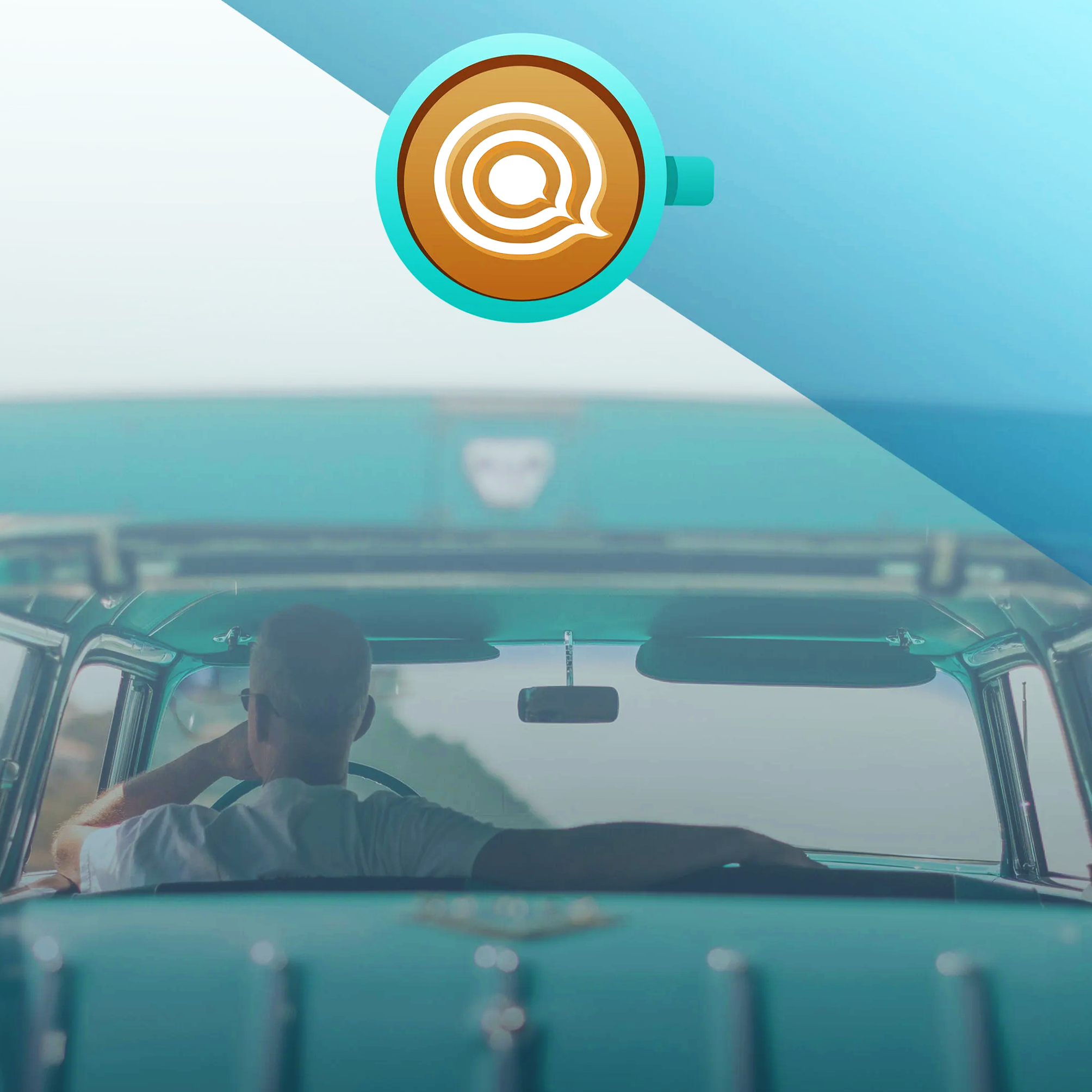 Talkuccino app welcome screen showing anonymous voice call interface