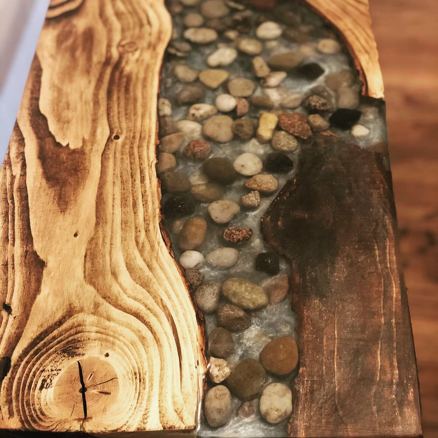 Peaceful Stream Console Table