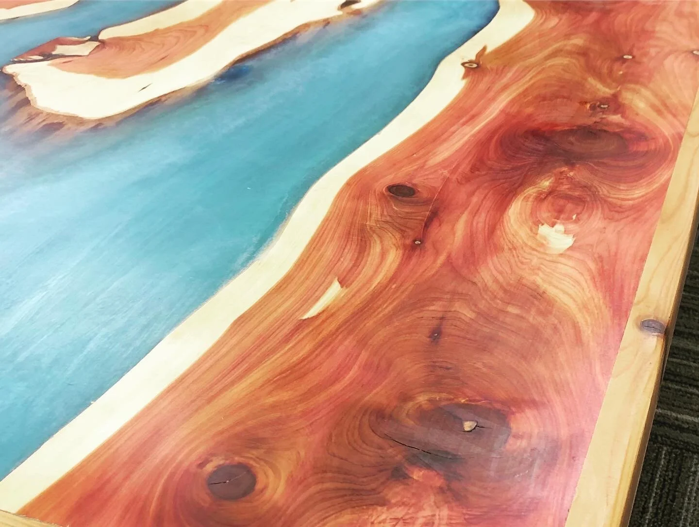 Custom Red Cedar River Table 