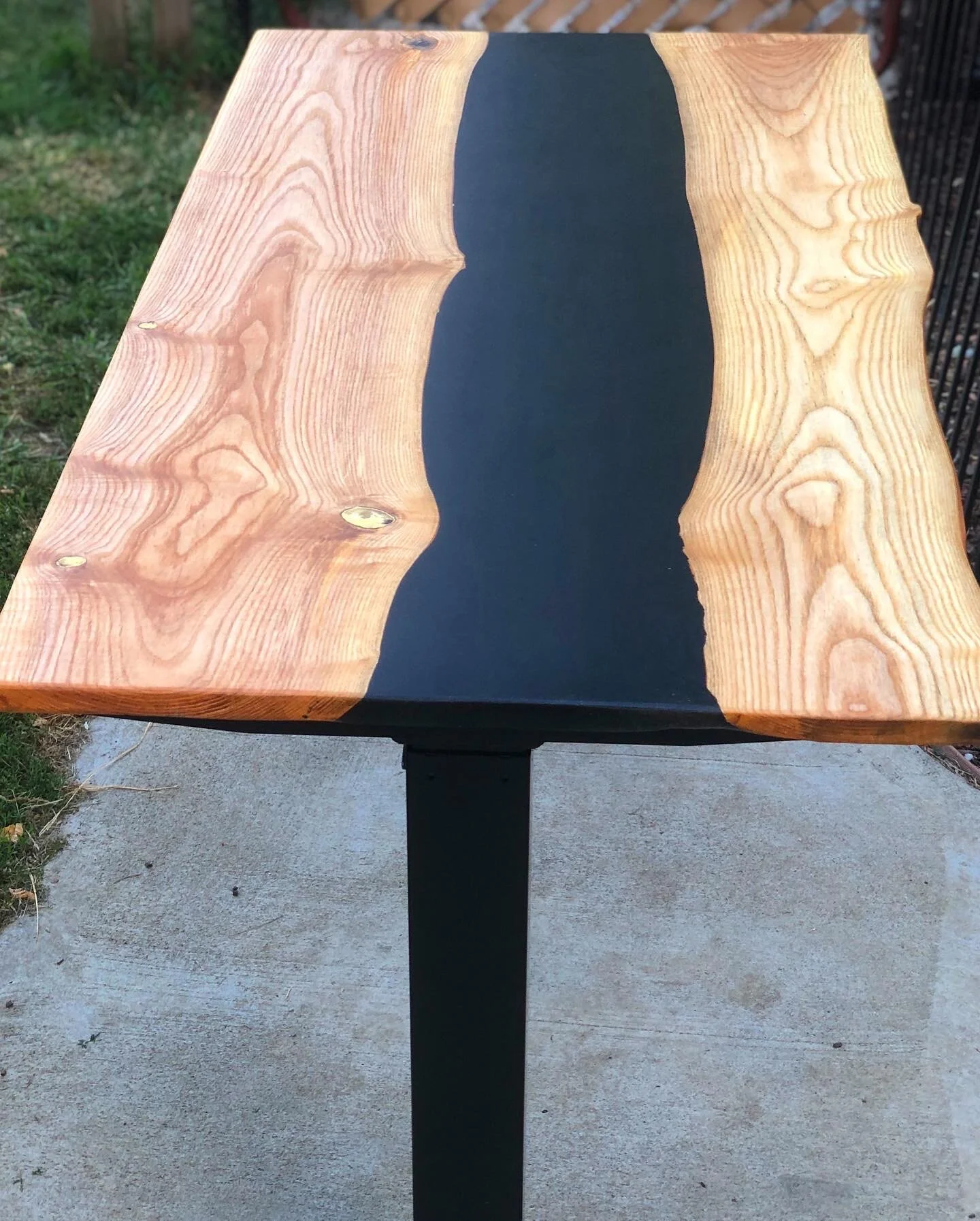 White Ash Desk with Epoxy River