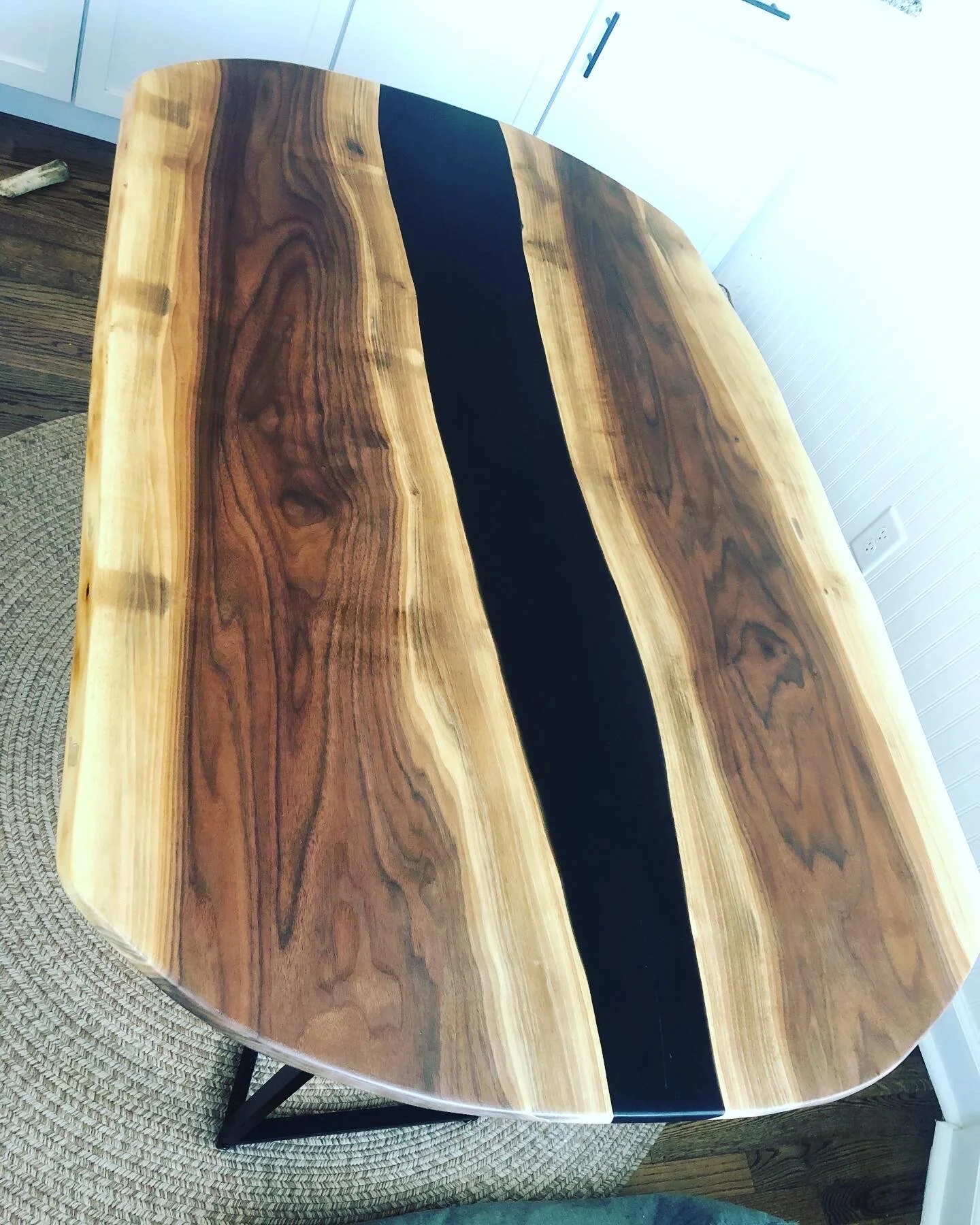 Black Walnut Desk with Epoxy River