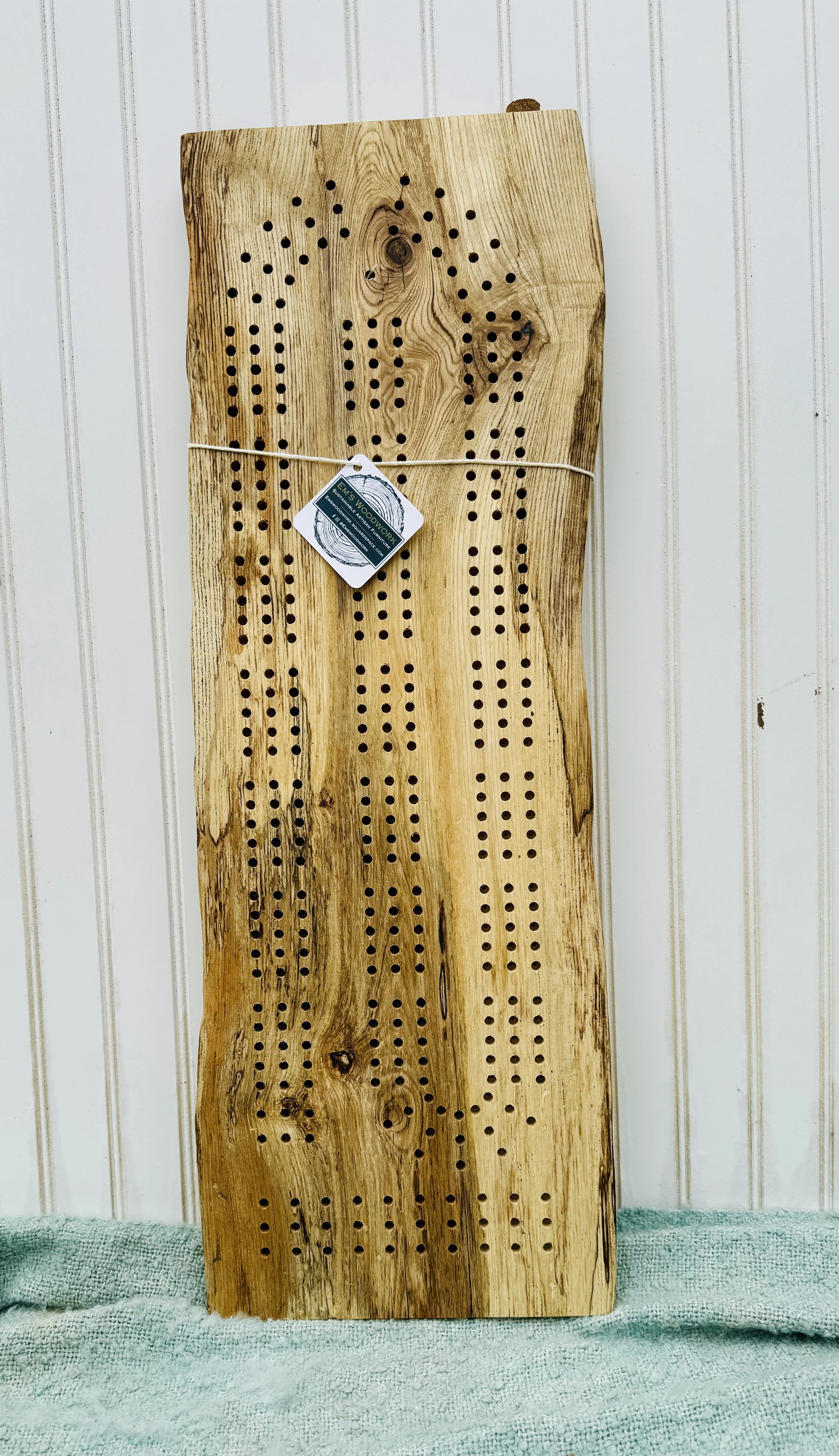 Spalted Ash Cribbage Board- XL
