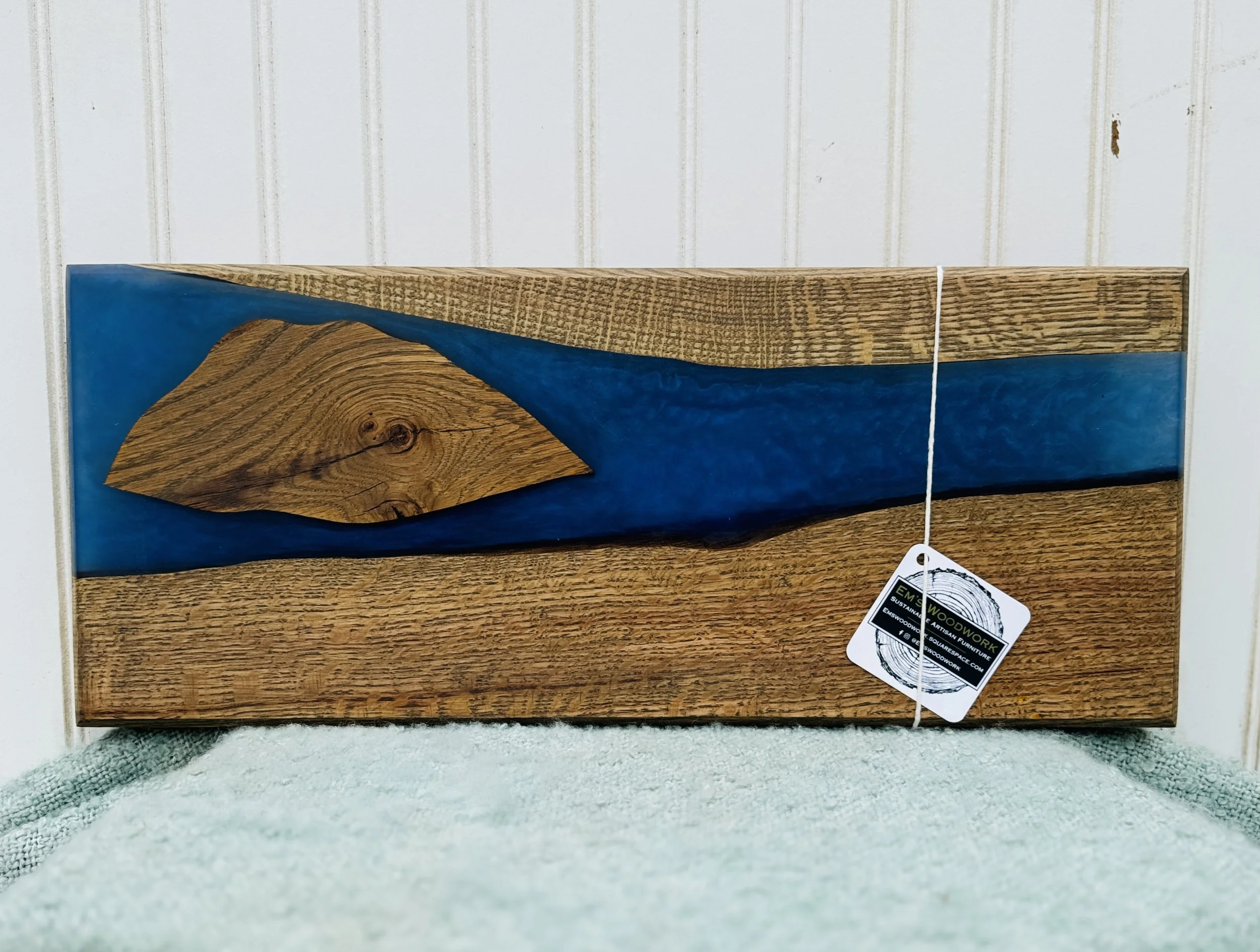 Oak and Epoxy Ocean Charcuterie
