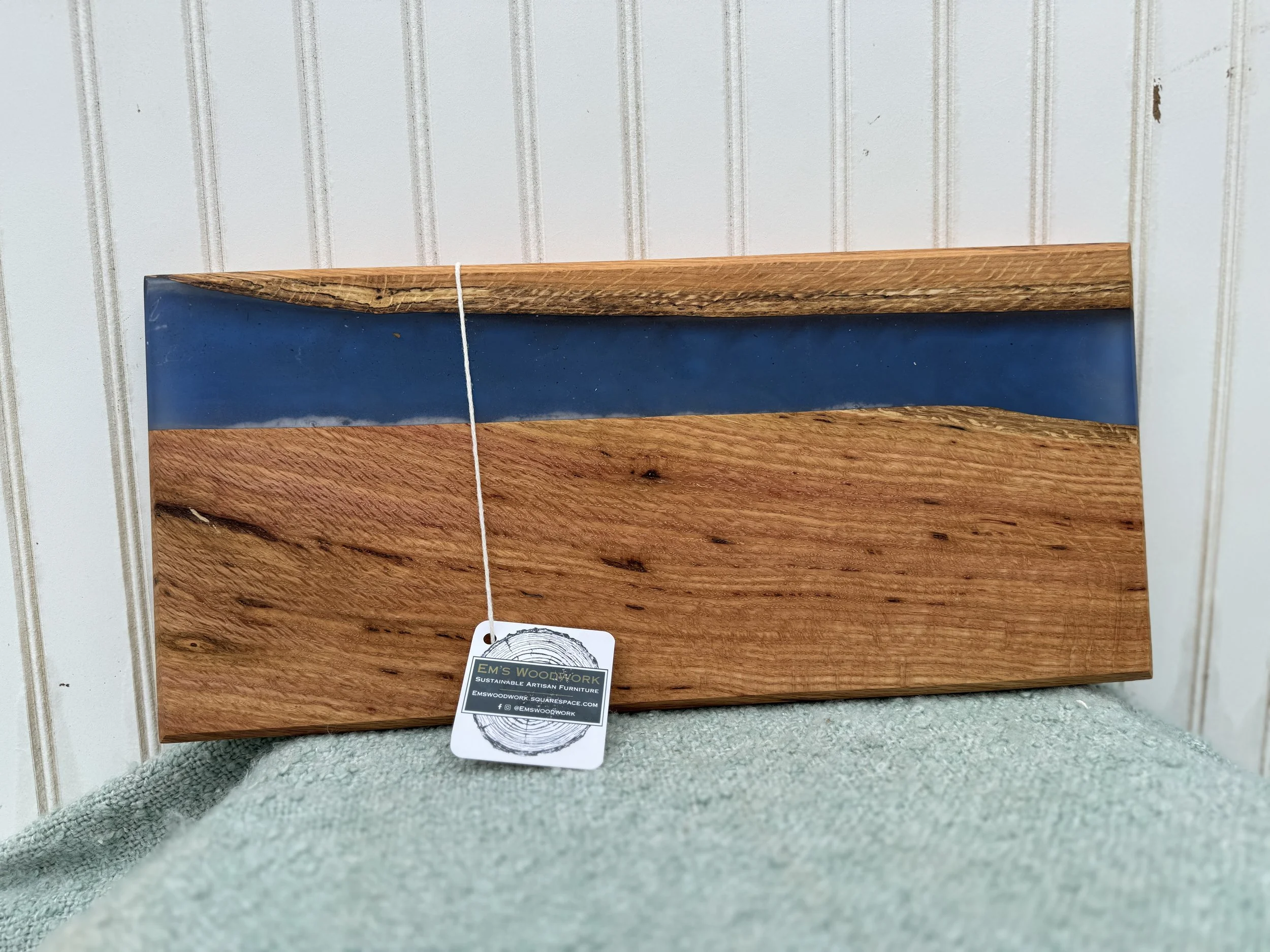 Oak and Sapphire Epoxy Charcuterie