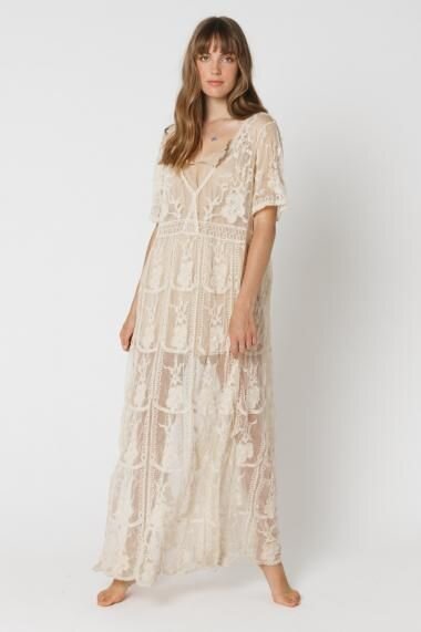 Lace Sheer Dress (requires white or nude slip dress underneath, not provided) - One Size (fits 8-12)