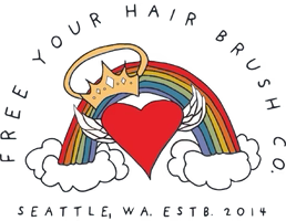 A graphic with a red heart featuring wings, a crown, and a rainbow behind it, surrounded by the text 'This is my happy' and various decorative elements.