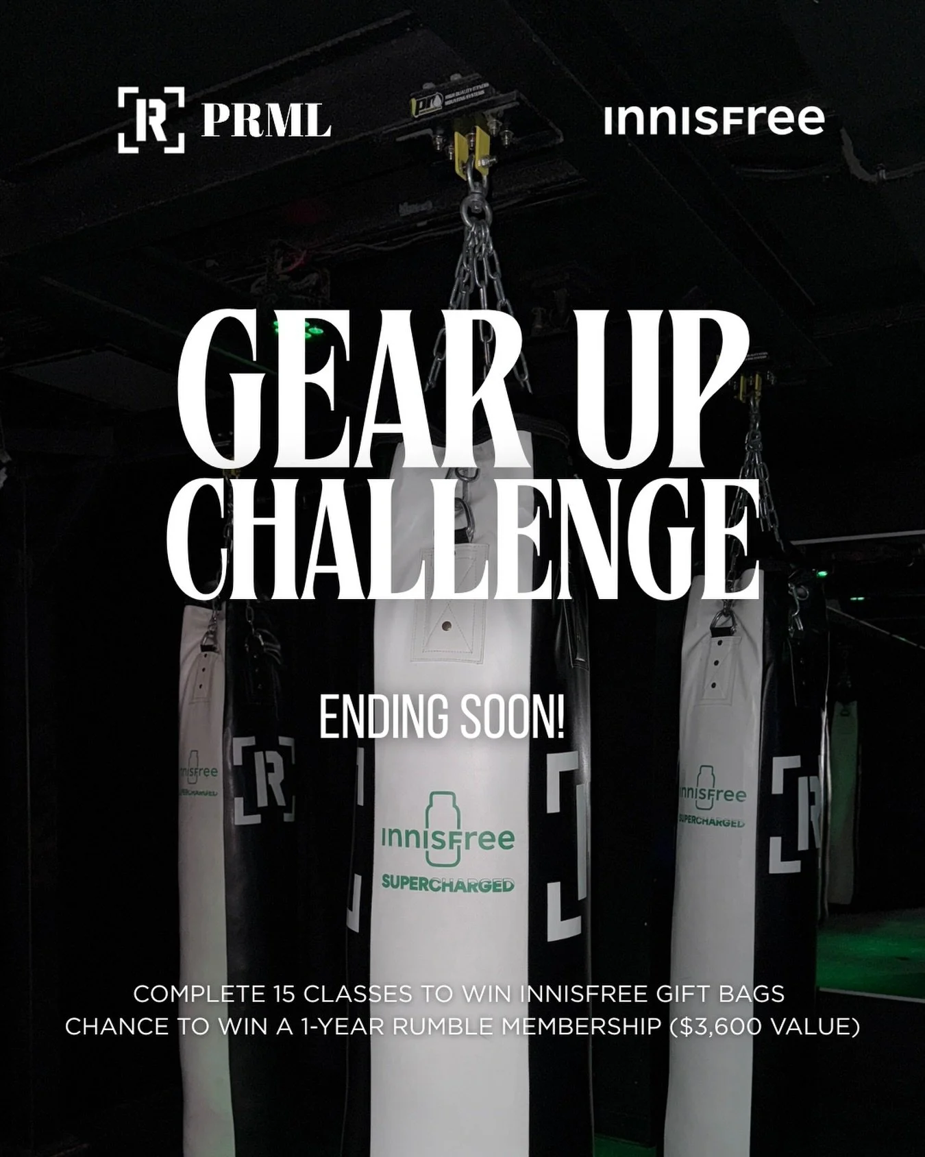 🥊 Final Round, Rumble! 🥊

Only 8 days left in January &mdash; it&rsquo;s time to complete 15 classes to claim your Innisfree gift!

PLUS, you&rsquo;ll get a chance to win a 1-year RUMBLE membership!!

We&rsquo;re almost one full month into 2026, so
