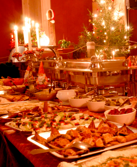 Julbord på Salsta Slotts café