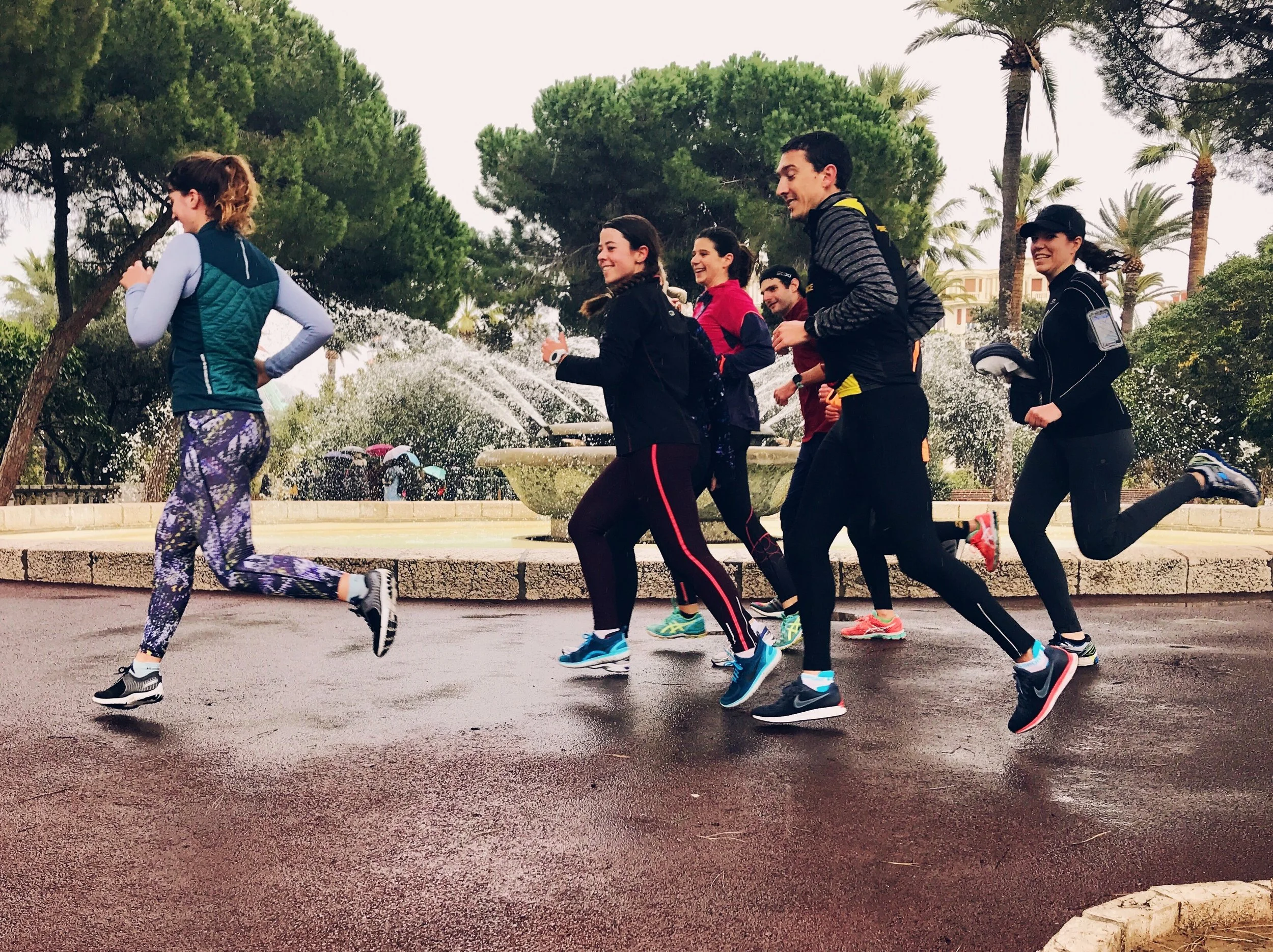 Courir en groupe