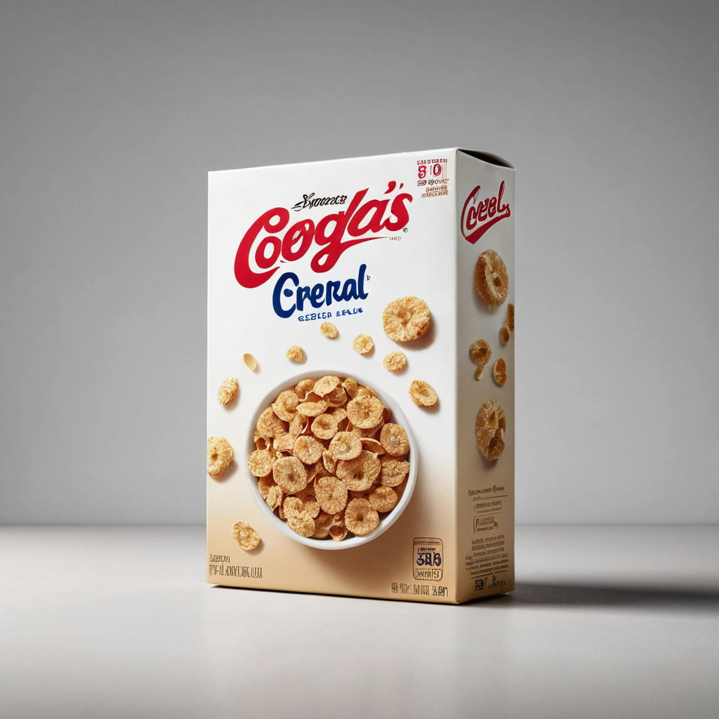 Boîte de céréales Coogas cereals cereales dans un bol