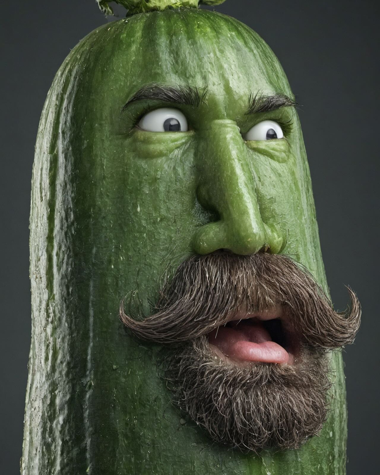 Try to do something beautiful with the mustache 🥸

#aiartist #socialmedia #artdirection #prompt #promptart #notmidjourney #ThePickle #cucumber