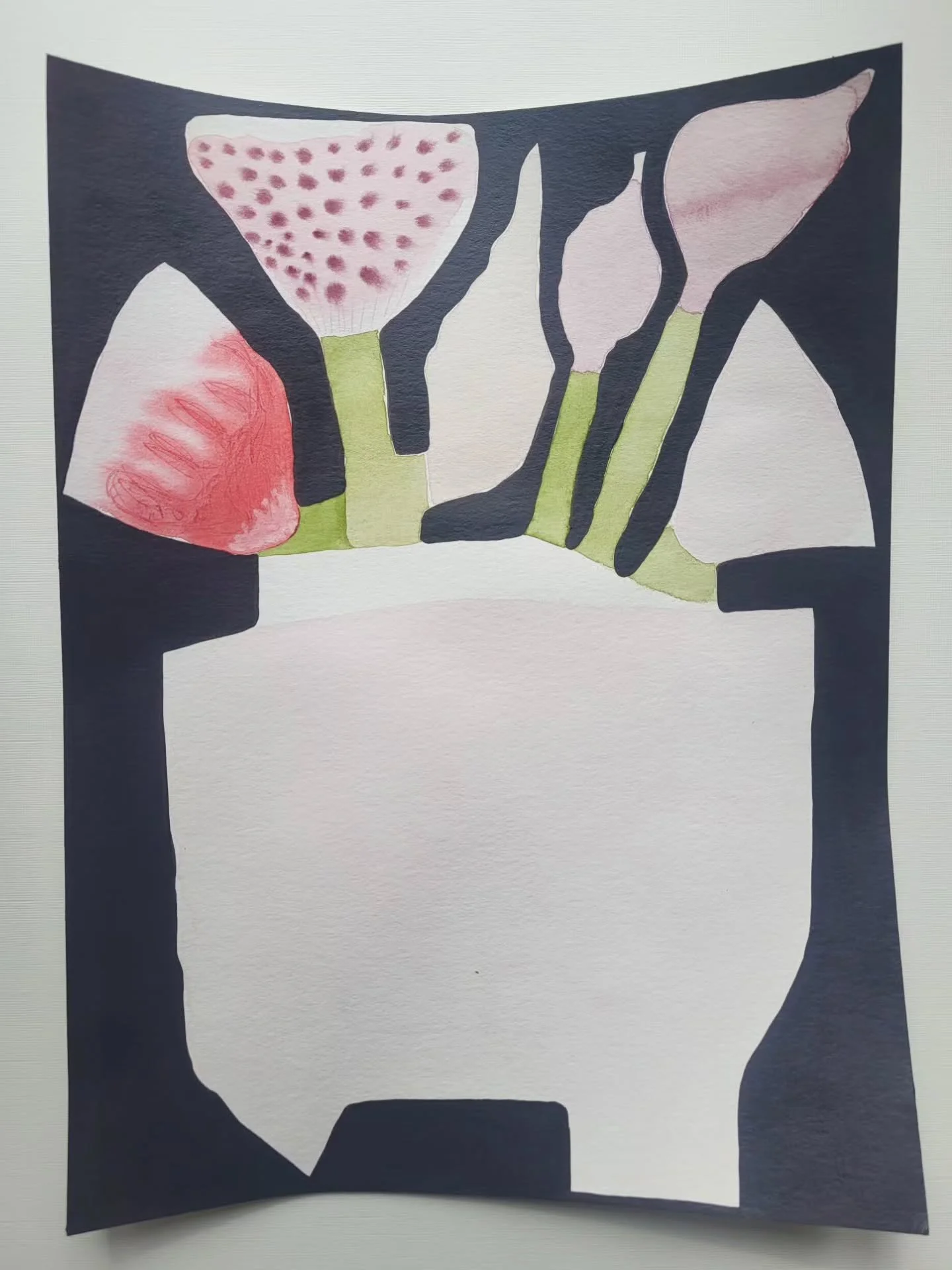 A collection of eight paintings on 30&times;40 cm paper in ~mostly watercolor~ is now available in my shop ✿✿

Find them at katiestraus.com