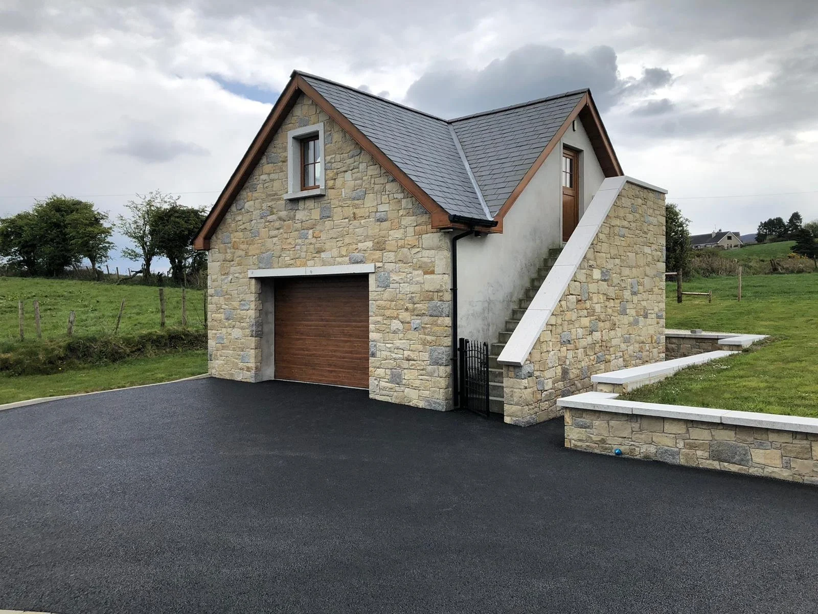 Brown sandstone Garage
