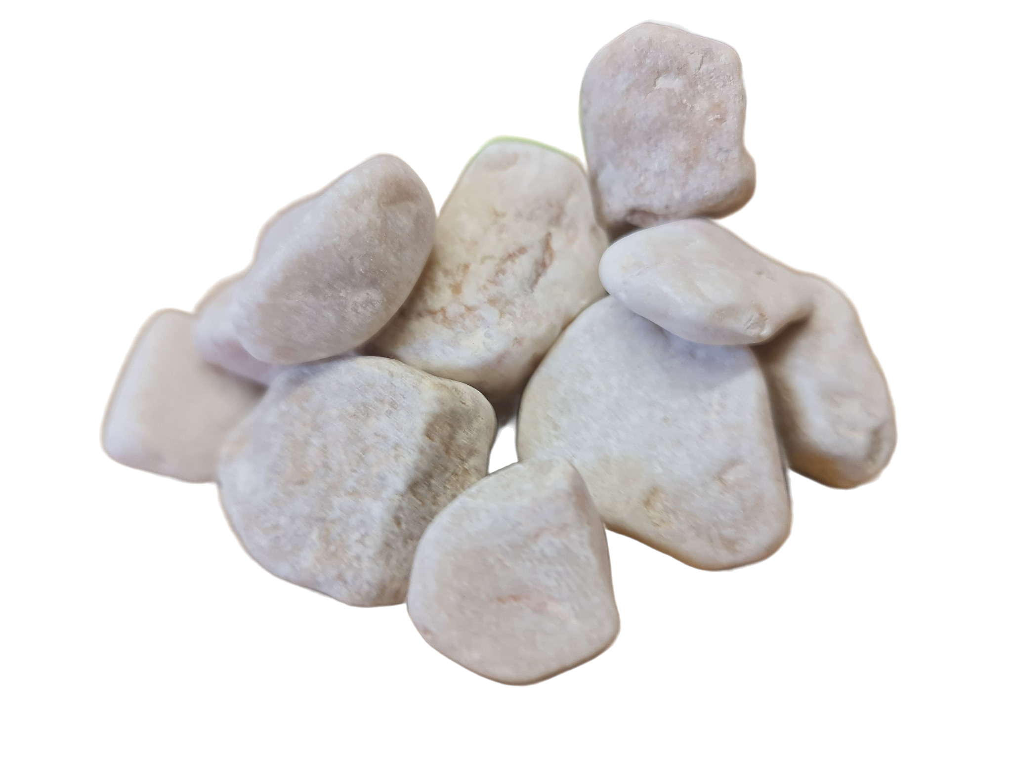 Image of a Peach Pebble 20-30mm decorative aggregrate as supplied by Shanlieve Stone from their yard in Newry, Northern Ireland 