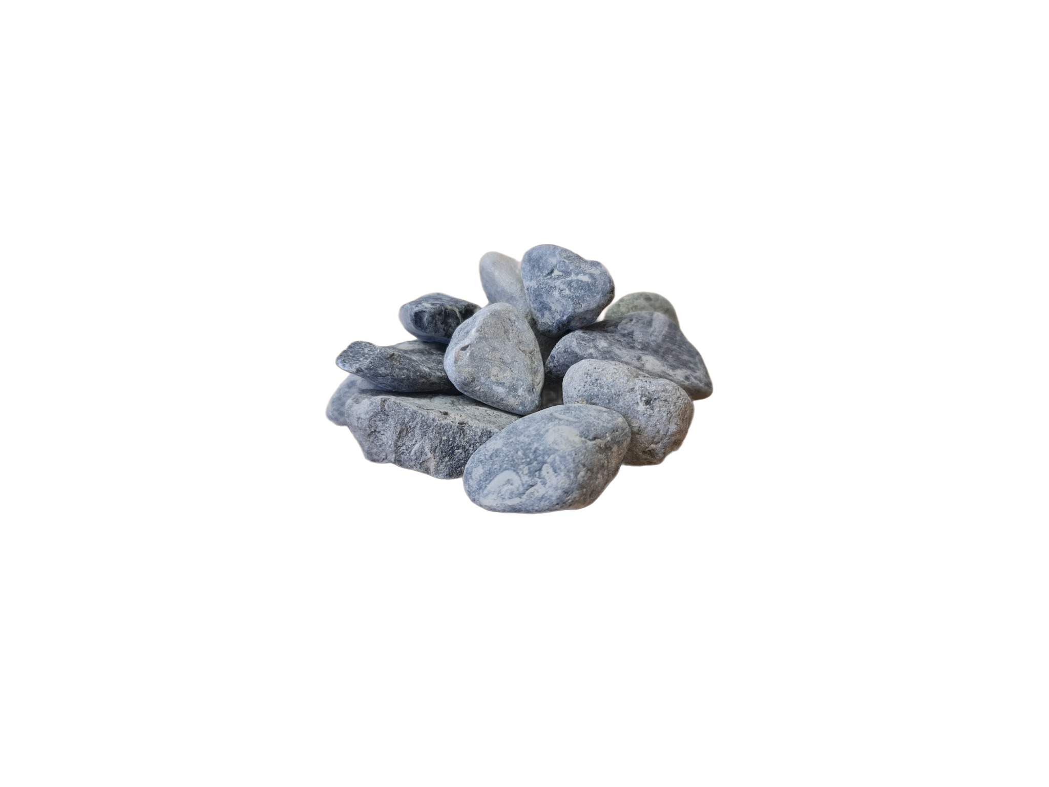 Image is of Shanlieve Stones Ocean Blue Pebble as supplied by them fromt their quarry in Newry Northern Ireland