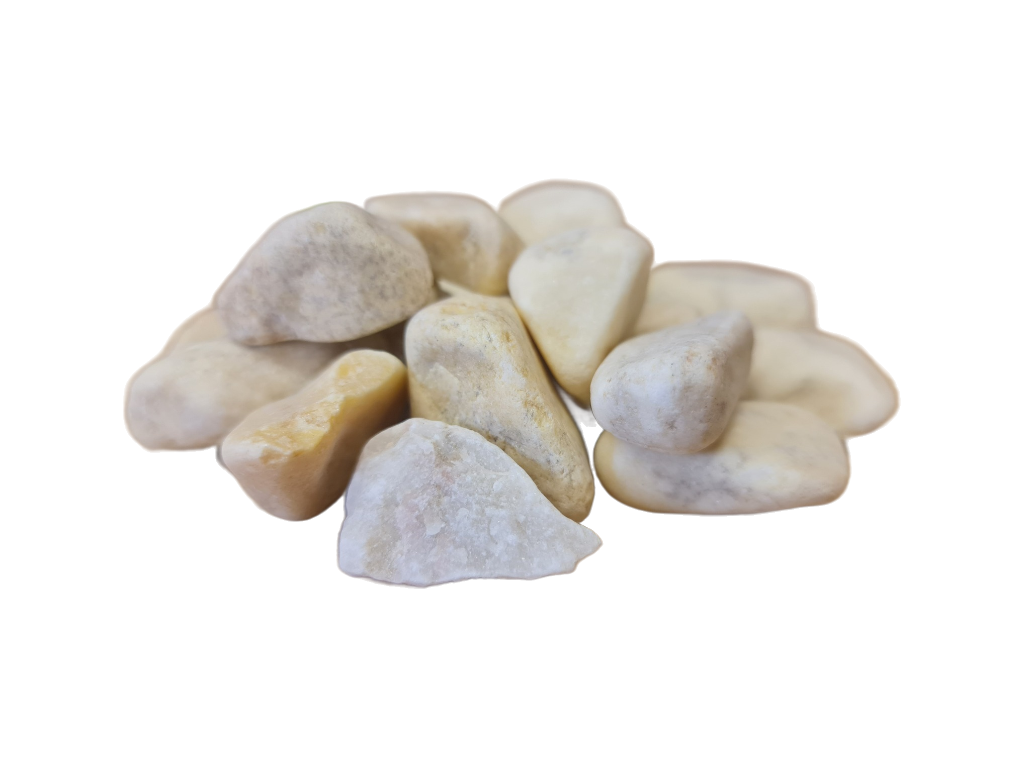 Image of Apricot Pebble 20mm - 30mm supplied by Shanlieve Stone as part of their decorative aggregrate range from their quarry in Newry, Northern Ireland