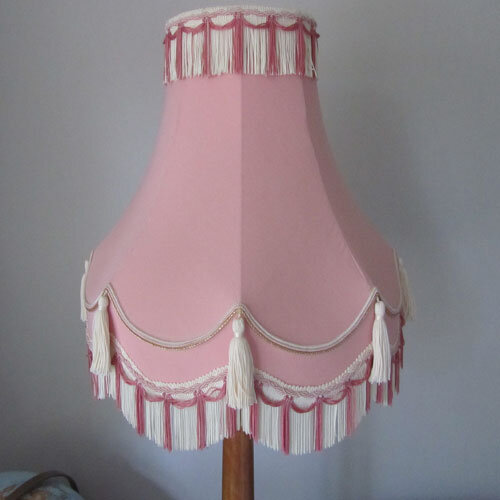 Downton Abbey Style Vintage Lampshade, Light Pink Lamp Shade Large