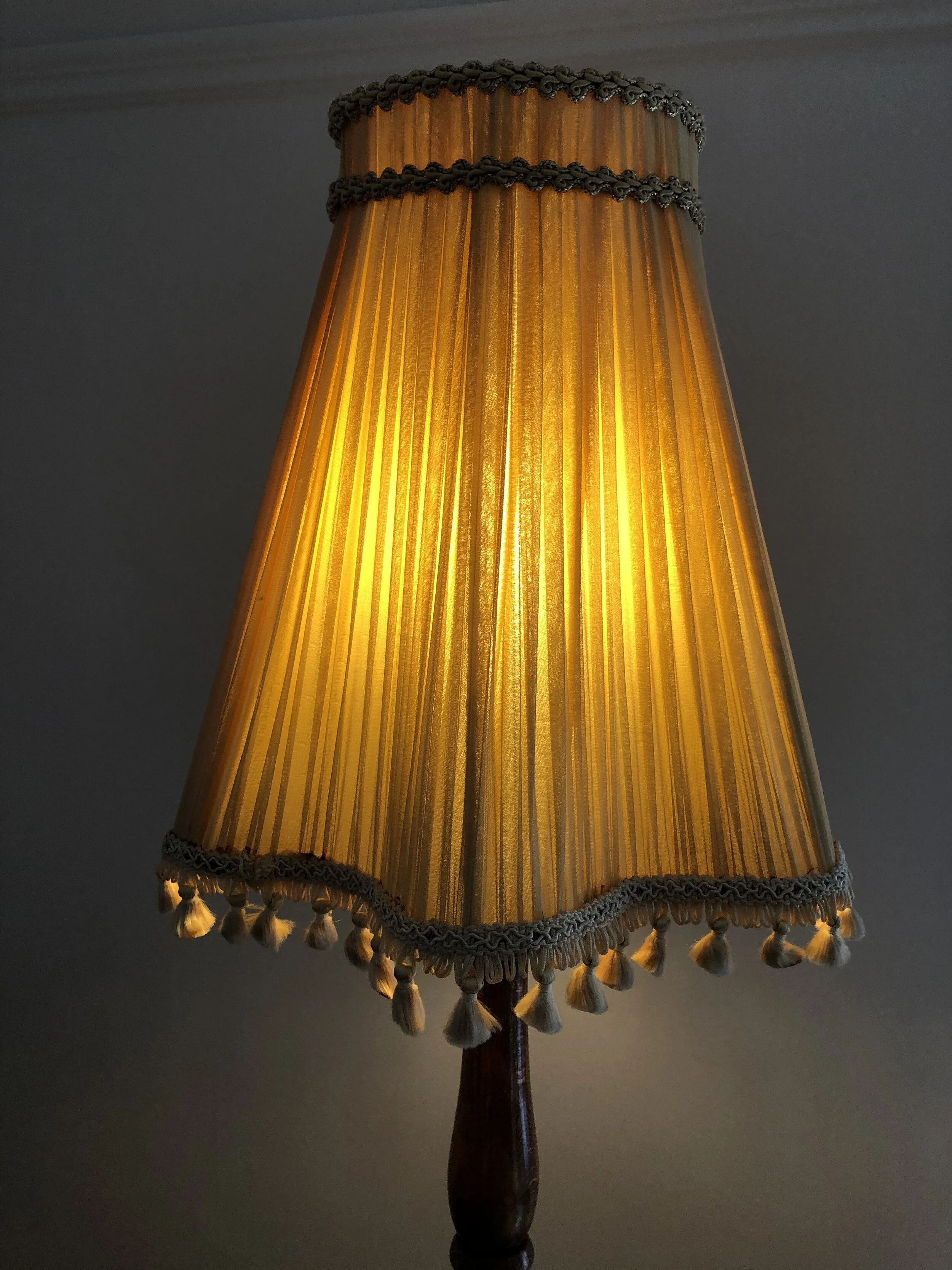 Golden Yellow Vintage Lampshade The Loft Golden Yellow Vintage Lampshade The, Vintage Lamp Shade Tassels