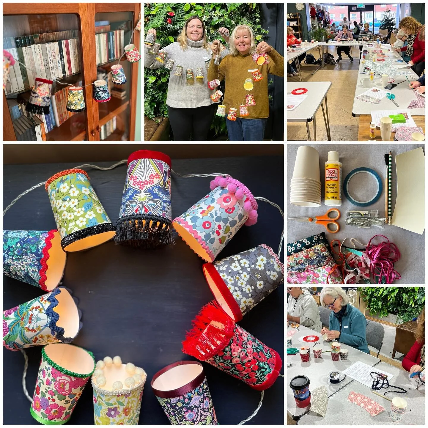 Come along to @clothkits and join me in making a wonderful garland of Liberty fabric little lampshades! The beautiful jewel like designs are lit up by a LED light string which you can place anywhere in your home.
And &hellip;you will go home with all