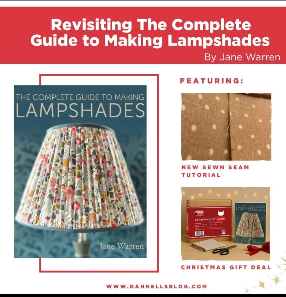 Kickstart your lampshade making journey with this amazing offer from @needcraft_ !
Buy a copy of my book The Complete Guide to Making Lampshades and a 30cm drum lampshade making kit for &pound;25.45, instead of &pound;32.19 🤩
 
The 30cm size lampsha
