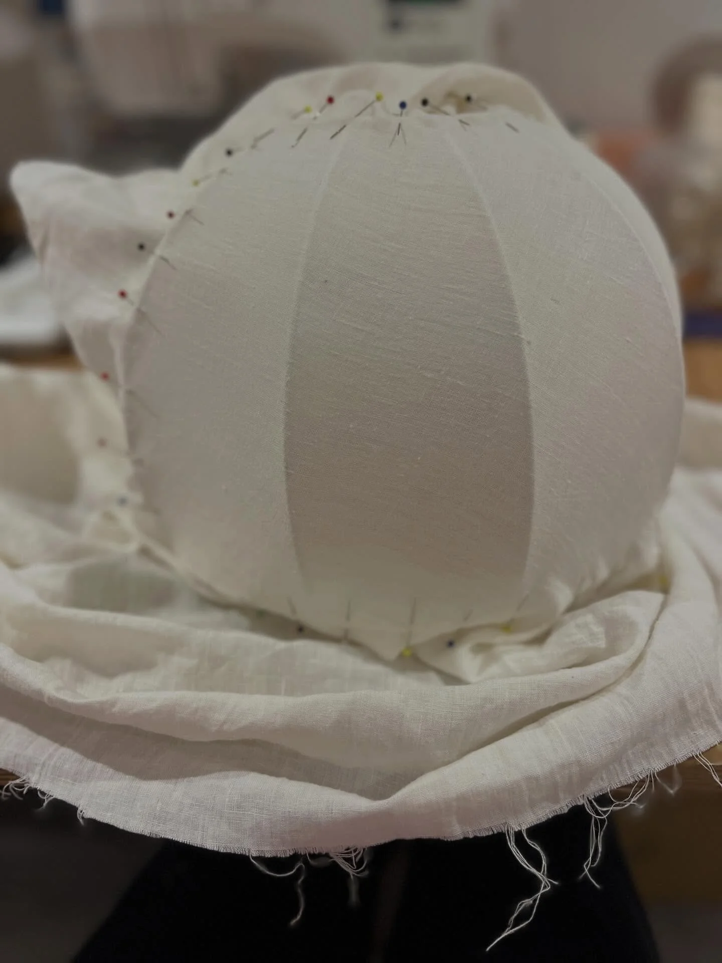 Dome lampshades - make one with me 😍
💡 Find a dome frame - mine is a vintage charity shop find, or you can look on eBay 
💡 bind your frame - use strong (non stretchy) India tape, and tightly bind around top and base rings, and two opposite side st