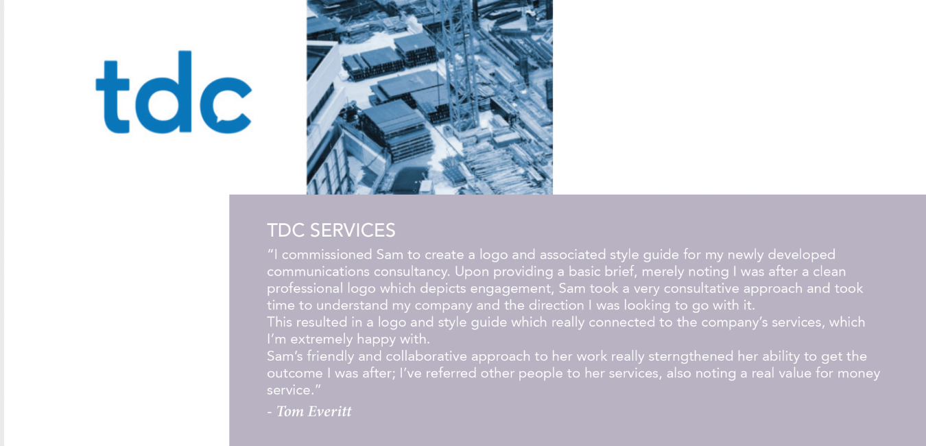 TDC Services Logo Design Testimonial for Reverlust Design