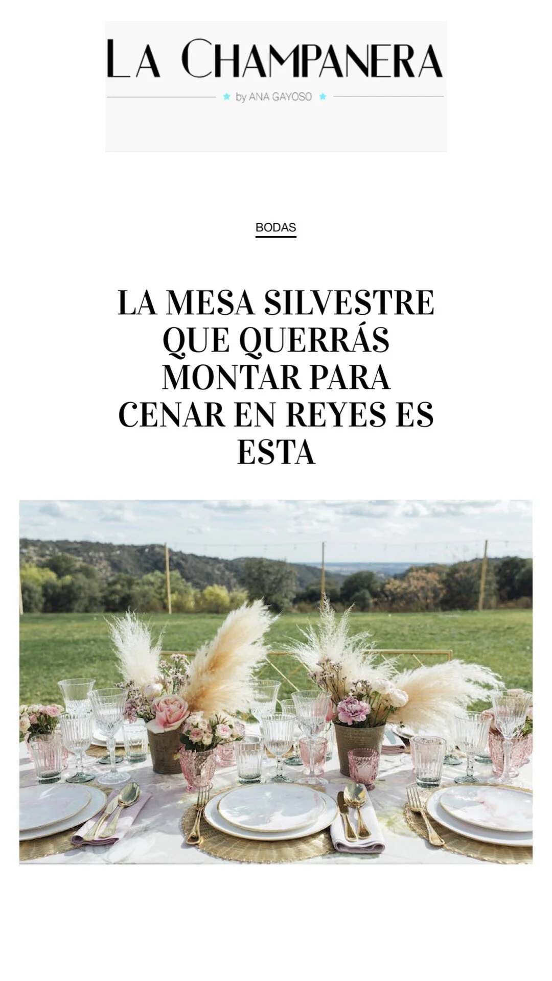 La boda silvestre perfecta.              By La Champanera